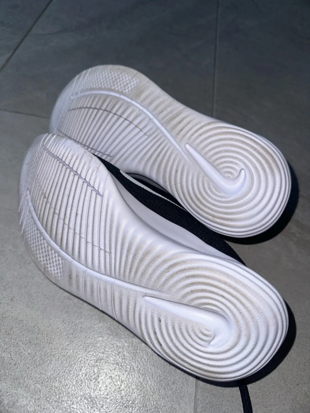 Nike Black and White Mesh Trainer Sneakers